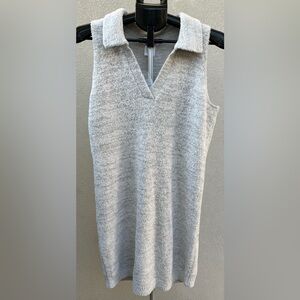 NWT Softies Sleeveless Johnny Collar Lounge Dress, Heathered Grey, Size S